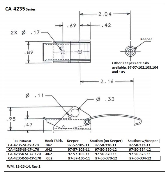 CA4235 Padlockable OverCenter Draw Latch , Latches & Catches